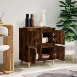 Vidaxl dressoir 60x35x70 cm bewerkt hout gerookt eikenkleurig