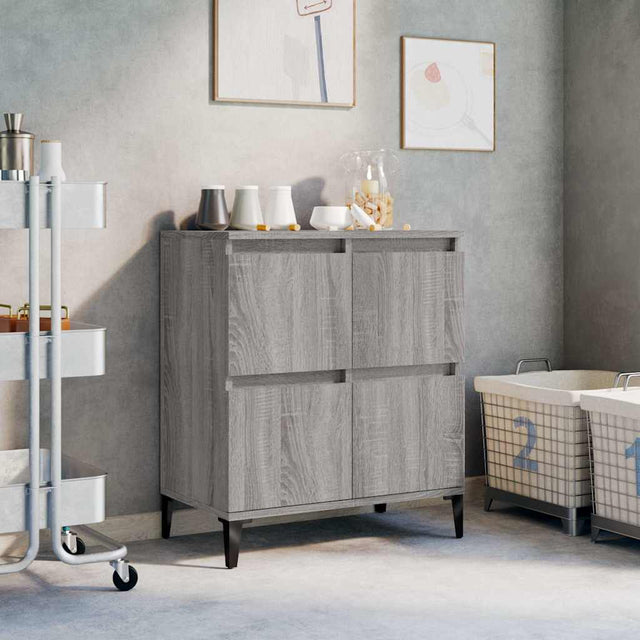Vidaxl dressoir 60x35x70 cm bewerkt hout grijs sonoma eikenkleurig