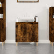 Vidaxl wastafelkast 58x33x60 cm bewerkt hout gerookt eikenkleurig