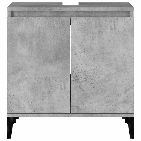 Vidaxl wastafelkast 58x33x60 cm bewerkt hout betongrijs
