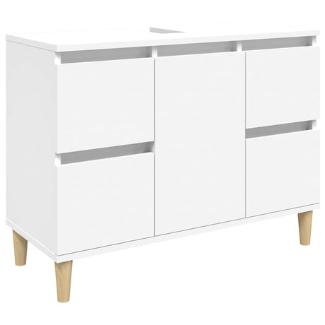 Vidaxl wastafelkast 80x33x60 cm bewerkt hout wit