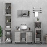 Vidaxl wastafelkast 80x33x60 cm bewerkt hout grijs sonoma eikenkleurig