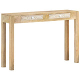 Vidaxl wandtafel 110x30x75 cm massief gebleekt mangohout