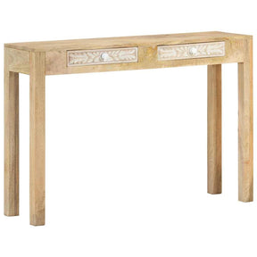 Vidaxl wandtafel 110x30x75 cm massief gebleekt mangohout