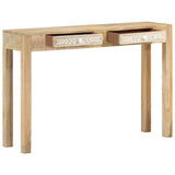 Vidaxl wandtafel 110x30x75 cm massief gebleekt mangohout