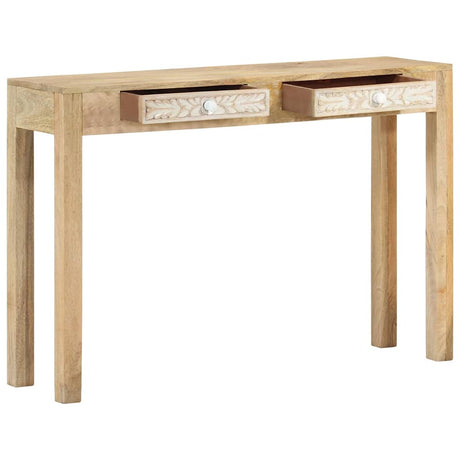 Vidaxl wandtafel 110x30x75 cm massief gebleekt mangohout