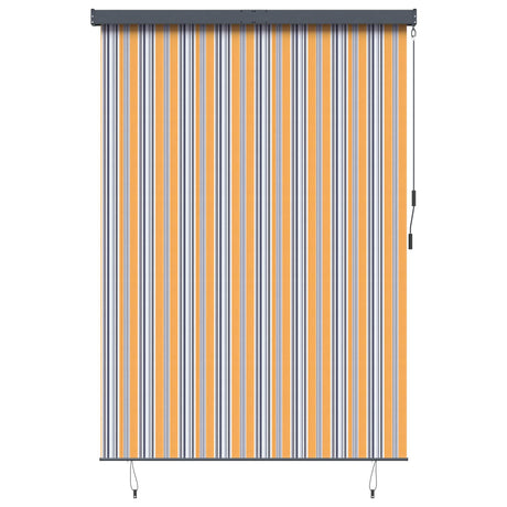 Vidaxl rolgordijn geel en blauw 180 x 250 cm stof en aluminium