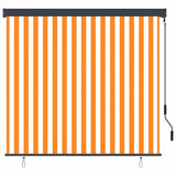 Vidaxl rolgordijn wit en oranje 180 x 250 cm stof en aluminium