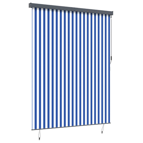 Vidaxl rolgordijn blauw en wit 220 x 250 cm stof en aluminium