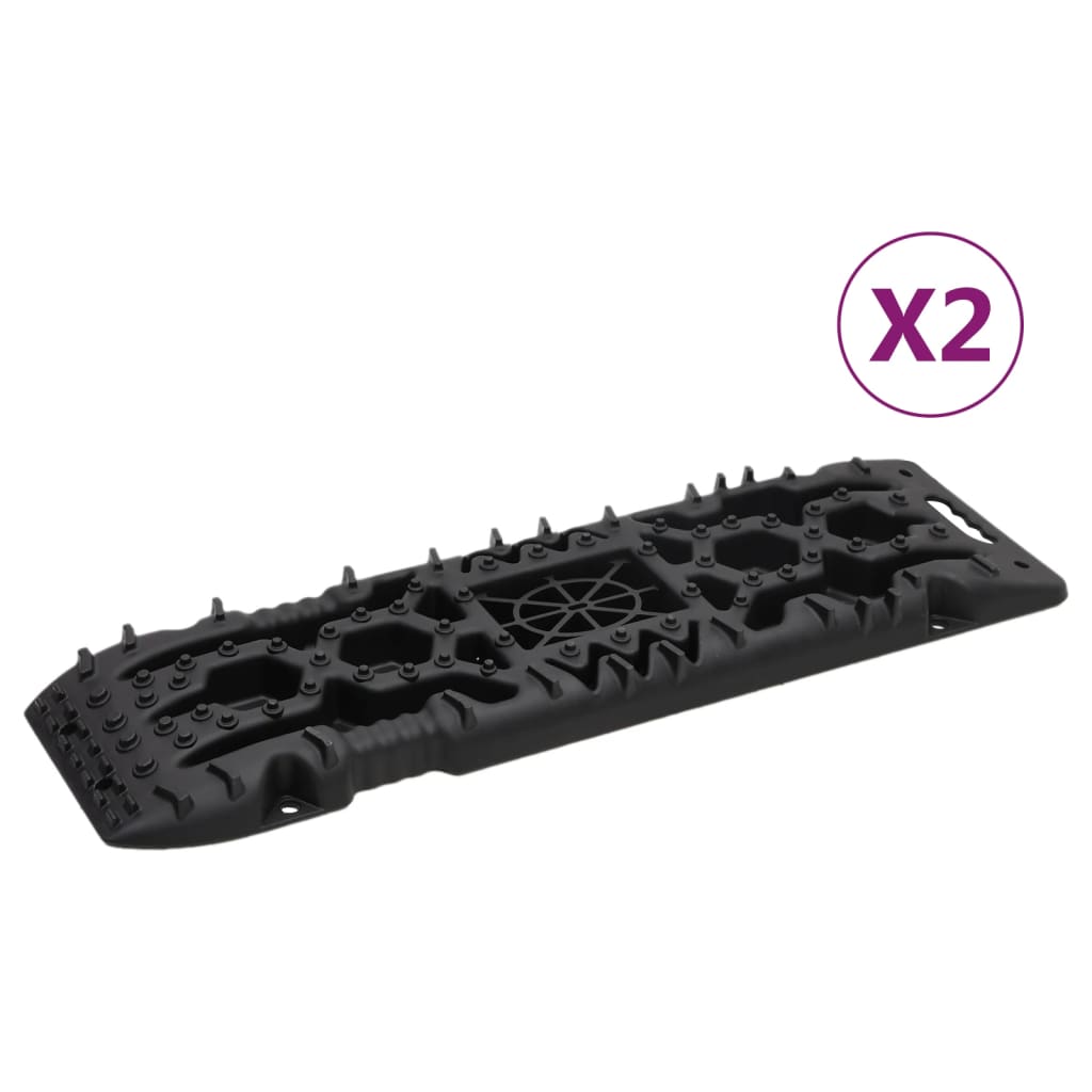 Vidaxx Griffplatten 2 Stück 107x31x7 cm Nylon schwarz