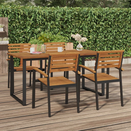 Vidaxl tuintafel met u-vormige poten 160x80x75 cm massief acaciahout
