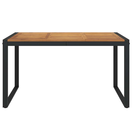 Vidaxl tuintafel met u-vormige poten 140x80x75 cm massief acaciahout