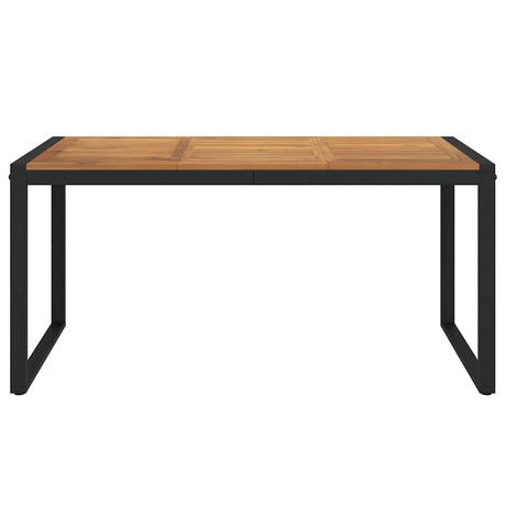 Vidaxl tuintafel met u-vormige poten 160x80x75 cm massief acaciahout