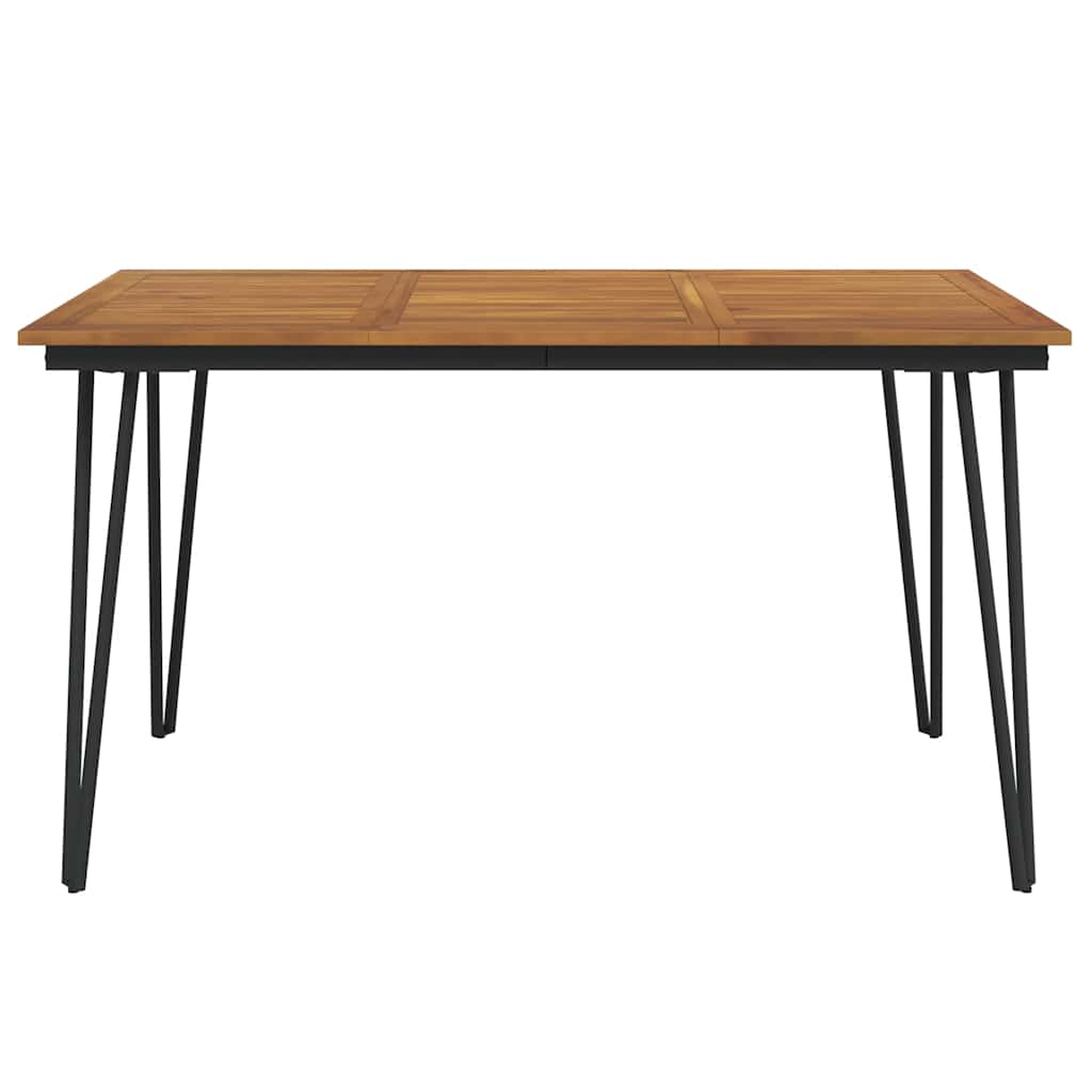 Vidaxl tuintafel met haarspeldpoten 140x80x75 cm massief acaciahout