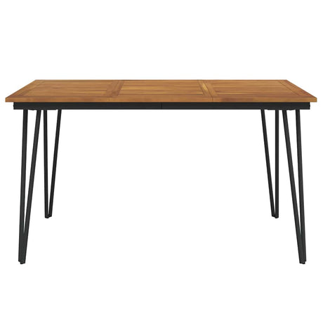 Vidaxl tuintafel met haarspeldpoten 140x80x75 cm massief acaciahout