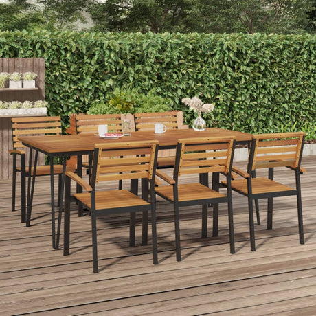 Vidaxl tuintafel met haarspeldpoten 200x90x75 cm massief acaciahout