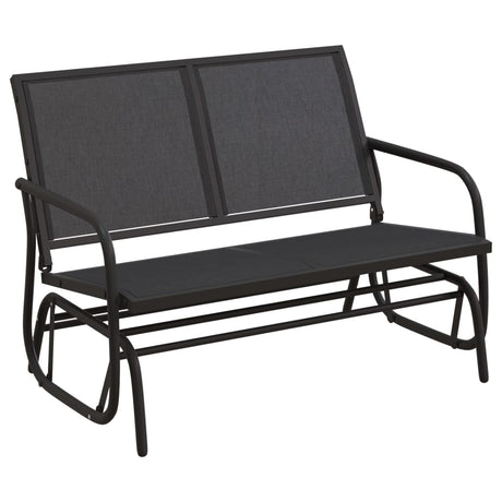 VidaXL Schiebesofa Garten 120,5x76x86,5 cm Textilfolie und schwarzer Stahl