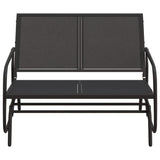 VidaXL Schiebesofa Garten 120,5x76x86,5 cm Textilfolie und schwarzer Stahl