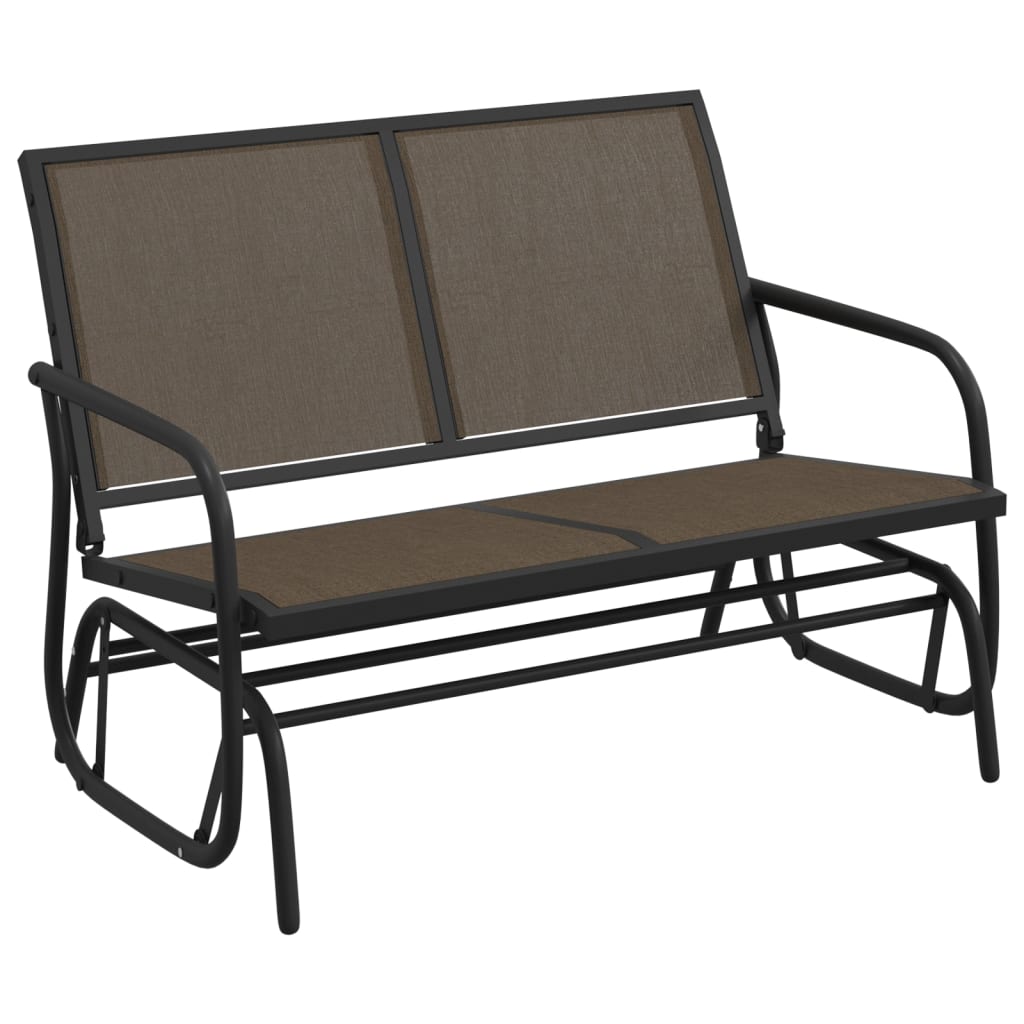 Vidaxx Garten-Schiebesofa 120,5x76x86,5 cm Textilfolie und Stahl braun