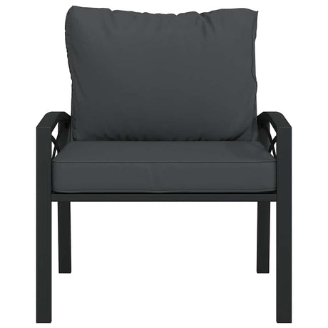 Vidaxl tuinstoel met grijze kussens 68x76x79 cm staal