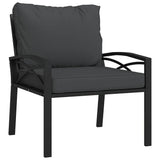 Vidaxl tuinstoelen met grijze kussens 2 st 68x76x79 cm staal