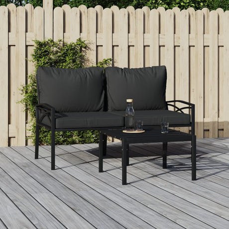 Vidaxl tuinstoelen met grijze kussens 2 st 62x75x79 cm staal