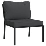 Vidaxl tuinstoelen met grijze kussens 2 st 60x74x79 cm staal