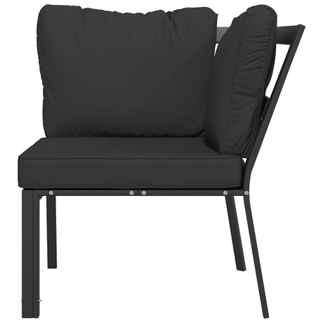 Vidaxl tuinstoel met grijze kussens 76x76x79 cm staal
