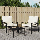 Vidaxl tuinstoelen met zandkleurige kussens 2 st 68x76x79 cm staal