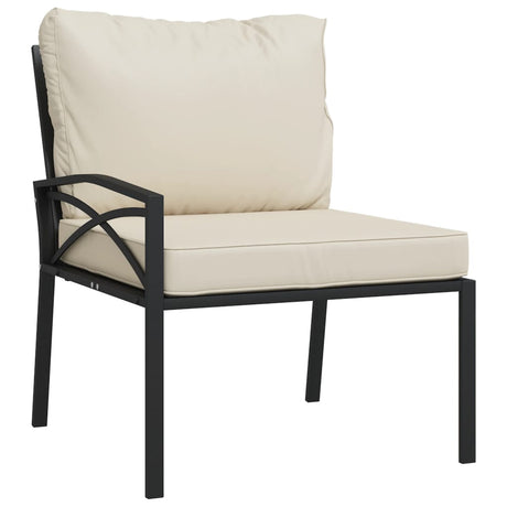 Vidaxl tuinstoelen met zandkleurige kussens 2 st 62x75x79 cm staal