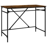 Vidaxl bureau 100x50x75 cm bewerkt hout en ijzer gerookt eikenkleurig