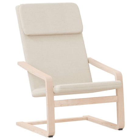 Vidaxl relaxstoel stof crèmekleurig