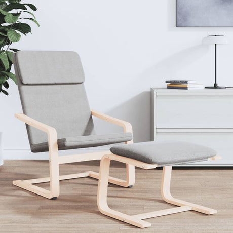 Vidaxl relaxstoel stof lichtgrijs