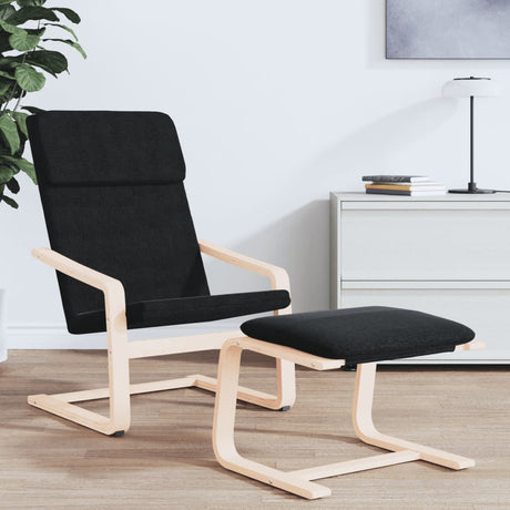 Vidaxl relaxstoel stof zwart