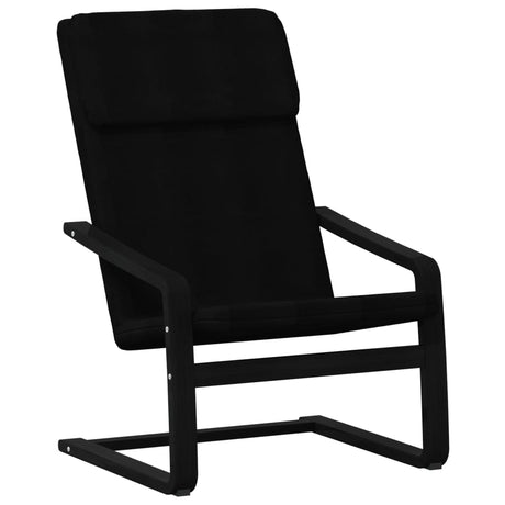 Vidaxl relaxstoel stof zwart