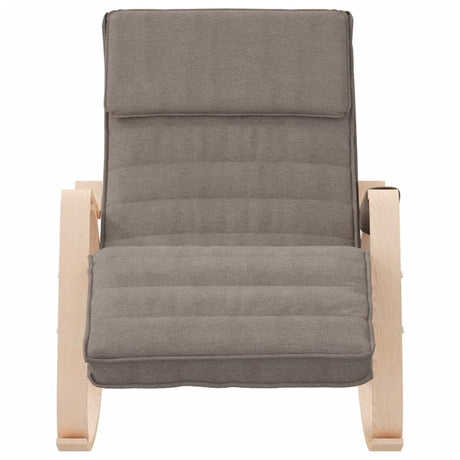 Vidaxl schommelstoel stof taupe