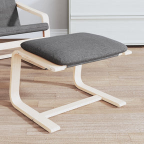Vidaxl voetenbank 51x41x40 cm stof donkergrijs