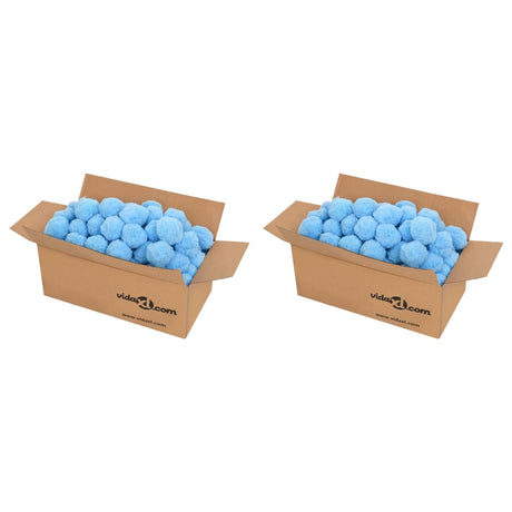 VidaXL Schwimmbadfilterbälle antibakteriell 1400 g Polyethylen blau