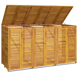 VidaXL Abfallbehälter dreifach 210x89x117 cm massives Akazienholz