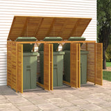 VidaXL Abfallbehälter dreifach 210x89x117 cm massives Akazienholz