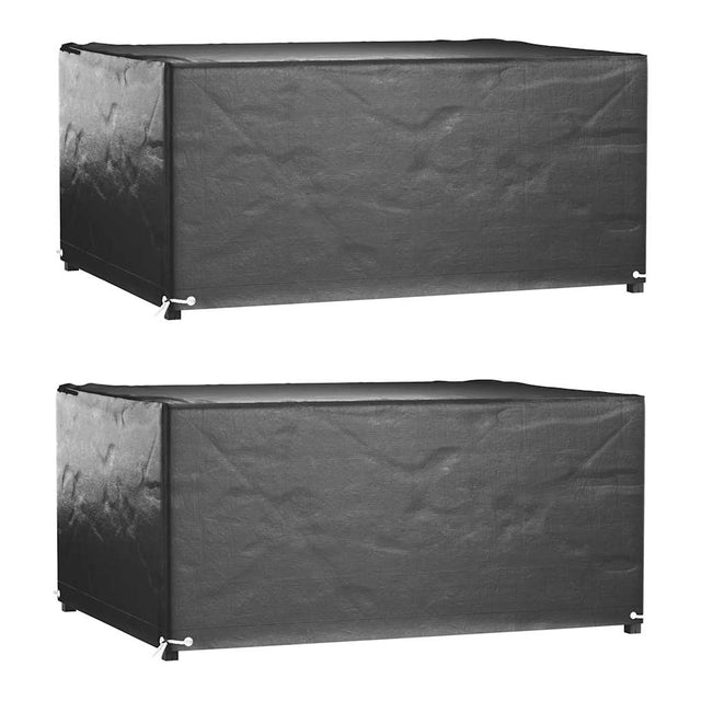 Vidaxl tuinmeubelhoezen 2 st 8 oogjes rechthoekig 160x120x75 cm