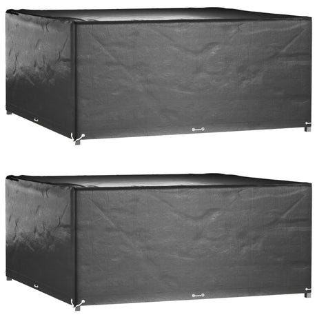 Vidaxl tuinmeubelhoezen 2 st 16 oogjes vierkant 300x300x75 cm