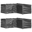Vidaxl tuinmeubelhoezen l-vormig 2 st 12 oogjes 185x185x70 cm