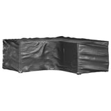 Vidaxl tuinmeubelhoezen l-vormig 2 st 12 oogjes 185x185x70 cm