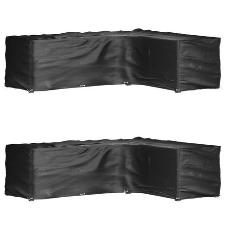 Vidaxl tuinmeubelhoezen l-vormig 2 st 16 oogjes 260x210x80 cm