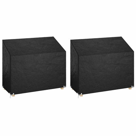 Vidaxl tuinbankhoezen 2 st 8 oogjes 160x70x70 88 cm polyetheen