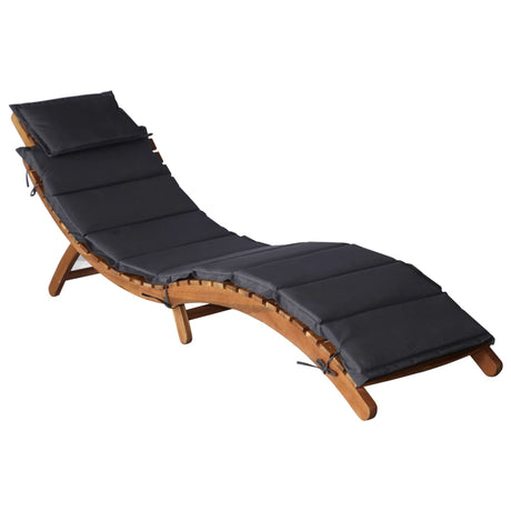 Vidaxl ligstoelen met kussens 2 st massief acaciahout donkergrijs