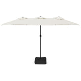 VidaXL Sonnenschirm doppelt 449x245 cm sandweiß