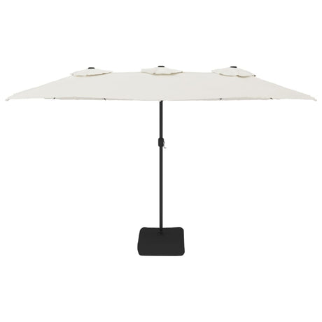 VidaXL Sonnenschirm doppelt 449x245 cm sandweiß