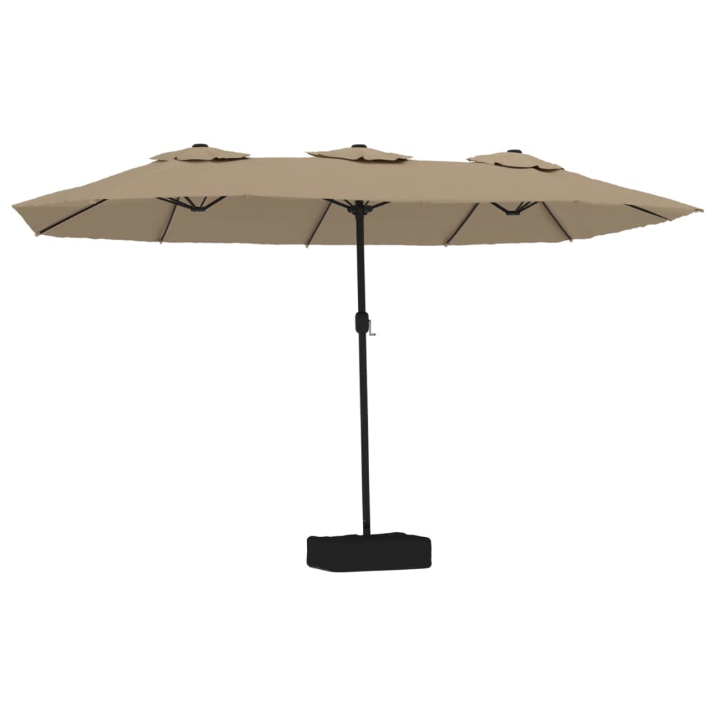VidaXL Sonnenschirm doppelt 449x245 cm taupe